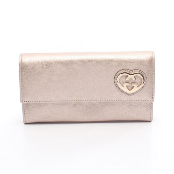 Gucci Lovely Leather Bi-fold Long Wallet Women's